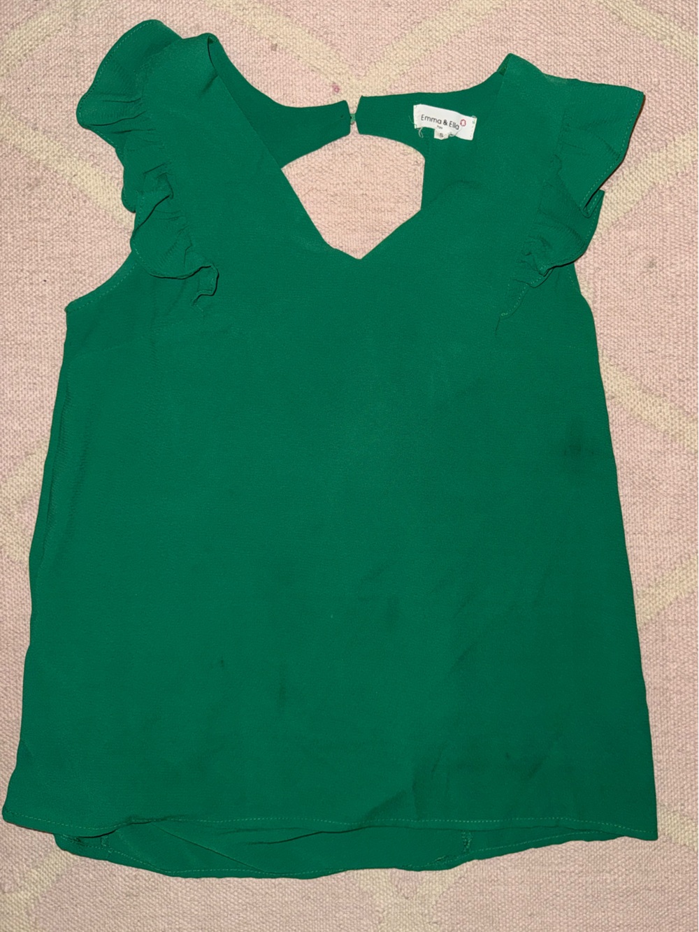 Green flutter Sleeve top